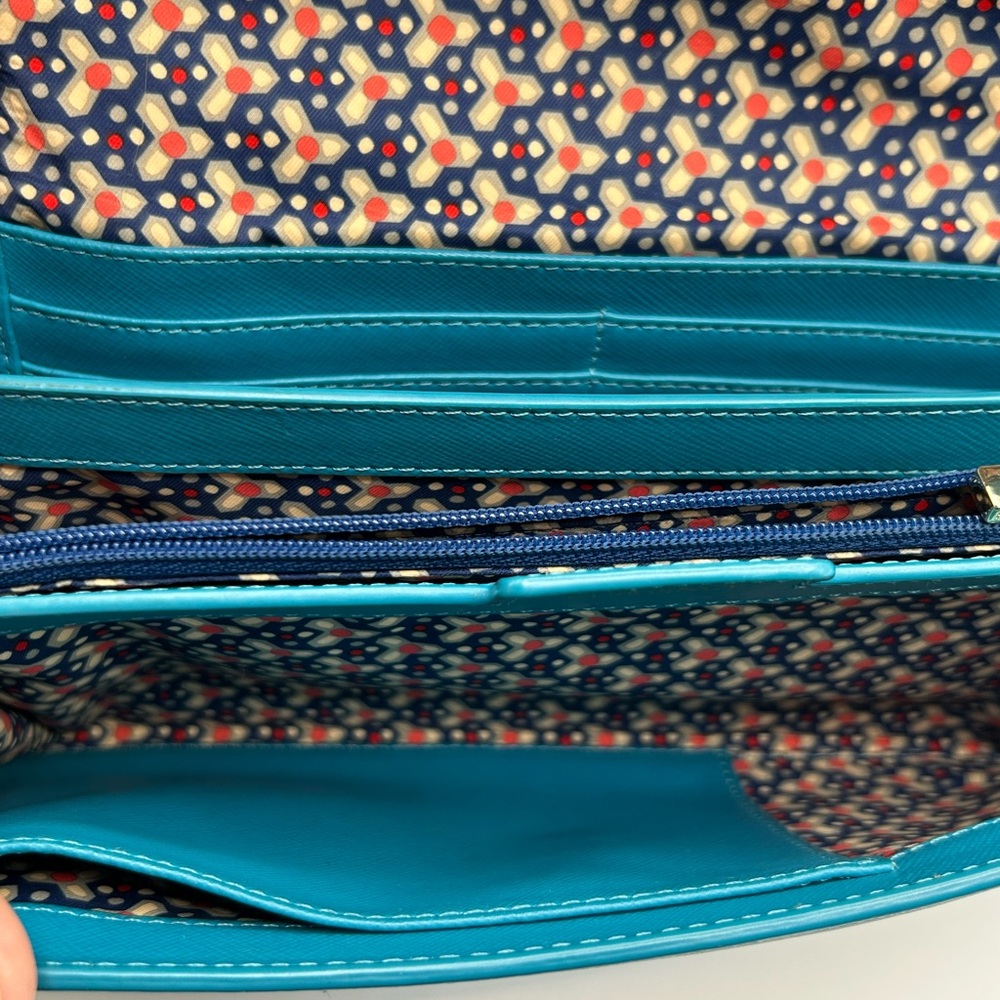 Tory Burch Expandable Concierge Blue Crossbody Bag - Picture 5 of 9